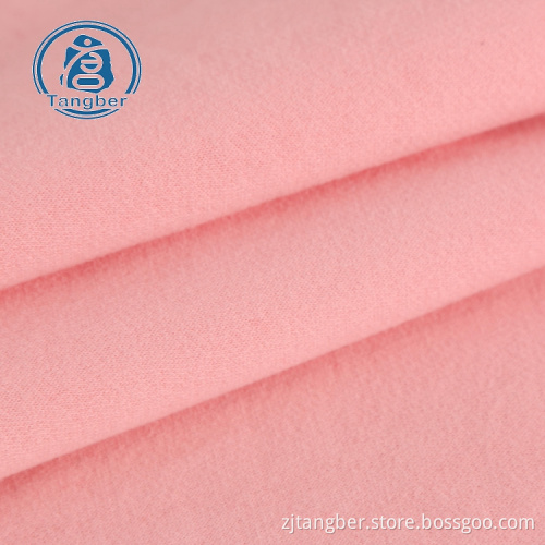 brushed pink polyester cotton polar fleece hoodie fabric
